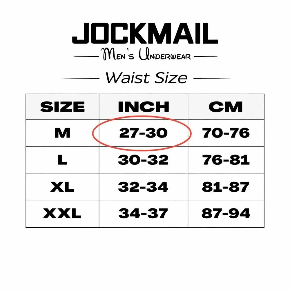 JOCKMAIL Medium (27-30) Mens Camo Mesh Jockstrap White Athletic Supporter JM233